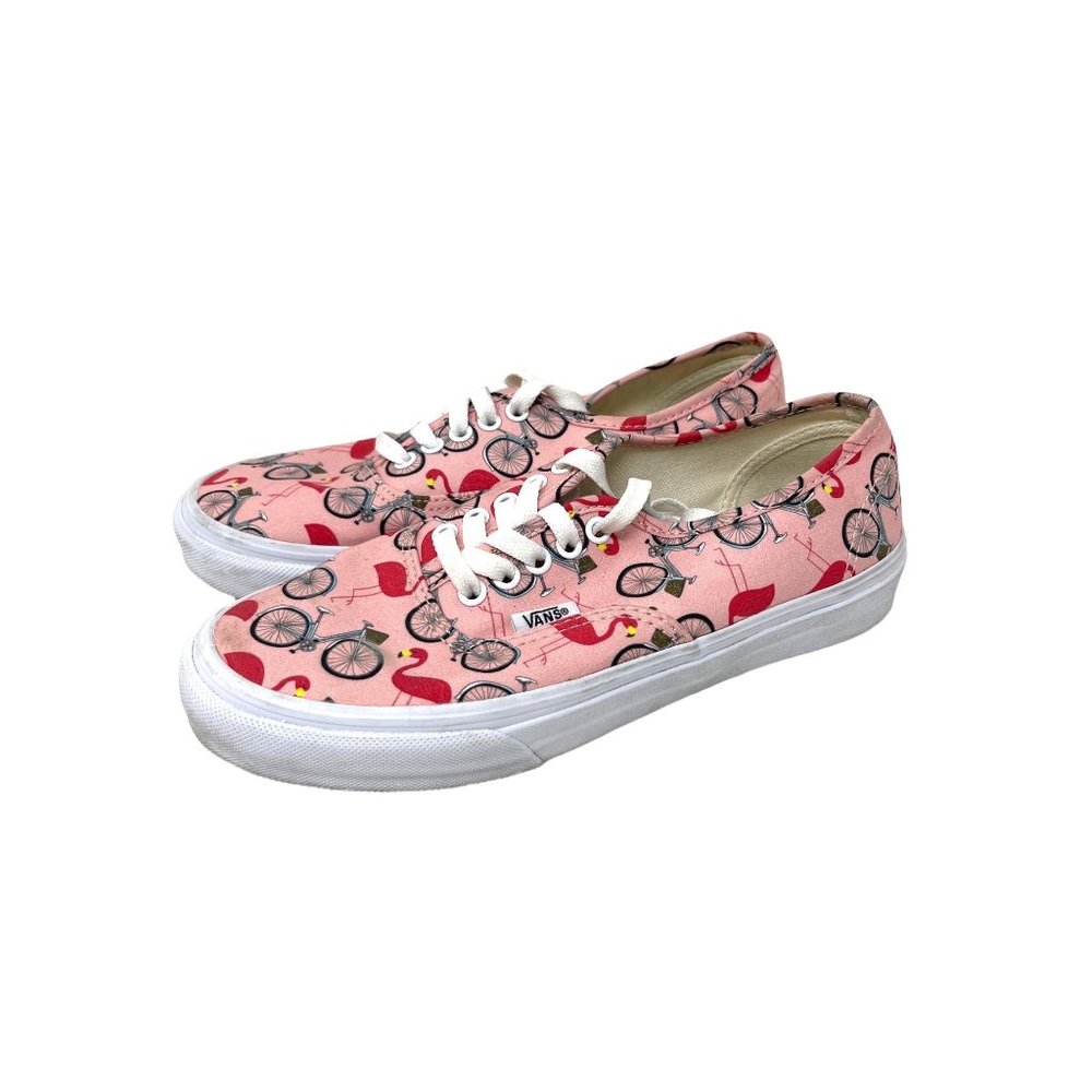 Vans Pink Bicycle Print Sneakers